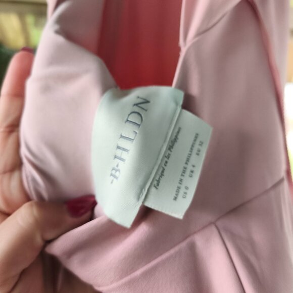 BHLDN Seraphine Crepe Maxi Low Back Bridesmaid Elegant Dress sz 0 Lilac Smoke - Picture 9 of 14